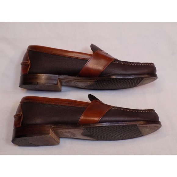 H S Trask 9.5 M Leather Handsewn Men Shoes Brown Black Penny Loafer 3018 17K2602 main image 4